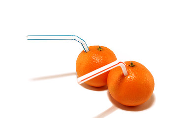 Image showing Two tangerines