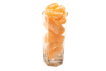 Image showing Tangerine segments in a glass