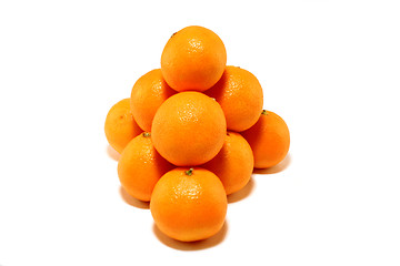 Image showing Small group of tangerines