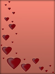 Image showing Pink and red Heart Frame