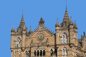 Image showing front view of vt ailway station,mumbai