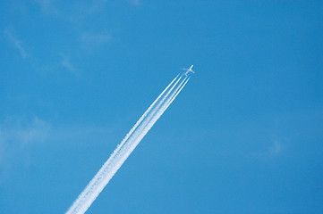 Image showing Jet in sky