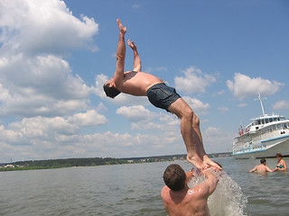 Image showing Water somersault