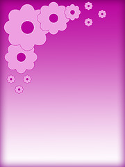 Image showing Pink flowers card