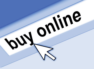 Image showing Pointing to buy online