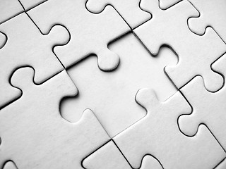 Image showing White jigsaw puzzle