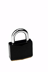 Image showing Black padlock on white background