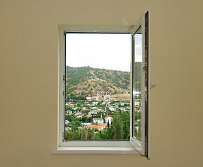 Image showing window with landscape