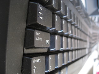 Image showing Keyboard in a Computer Lab, Tuscany, Italy