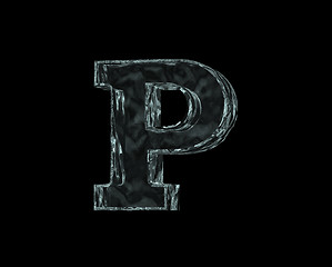 Image showing frozen letter p