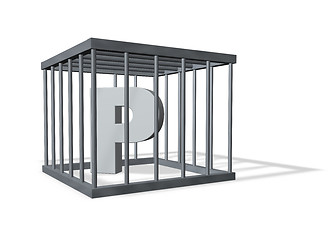 Image showing p in a cage