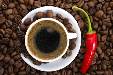 Image showing hot coffee with chili