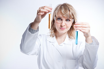 Image showing Female scientist