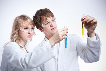 Image showing Working scientists