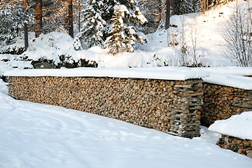 Image showing Piles of wood