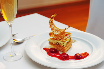 Image showing Dessert in restaurant