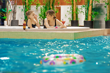 Image showing Relaxing in swimming-pool