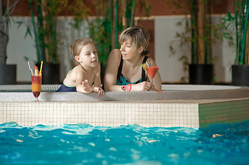 Image showing Relaxing in swimming-pool