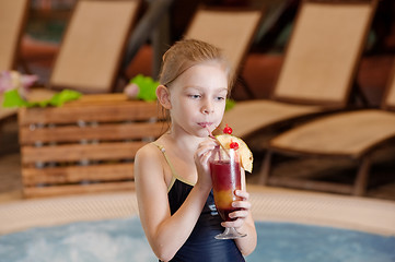 Image showing Girl with glass of coctail