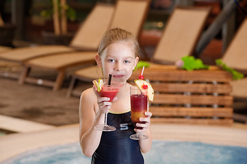 Image showing Girl with glass of coctail