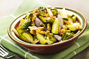 Image showing Roasted brussels sprouts dish
