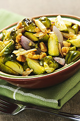 Image showing Roasted brussels sprouts dish