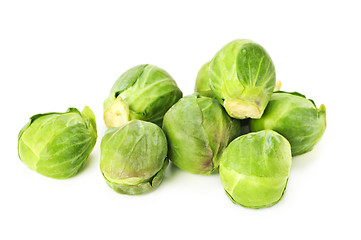 Image showing Isolated brussels sprouts