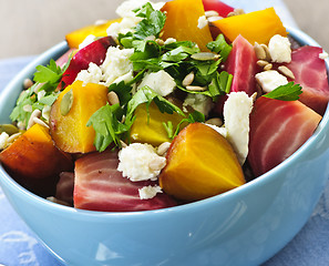 Image showing Roasted red and golden beets