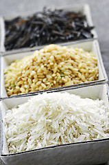 Image showing Three bowls of rice