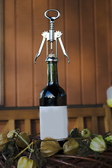 Image showing The bottle of vine