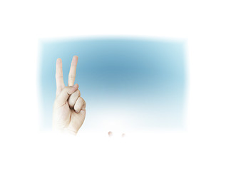 Image showing Hand sign.