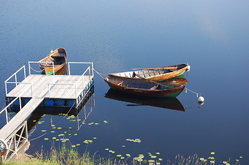 Image showing Row boats