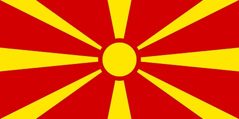 Image showing The national flag of Macedonia