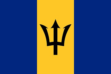 Image showing The national flag of Barbados