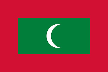 Image showing The national flag of Maldives