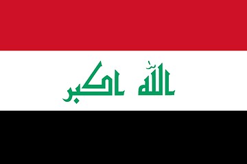 Image showing The national flag of Iraq