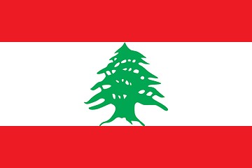 Image showing The national flag of Lebanon