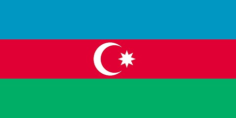 Image showing The national flag of Azerbaijan