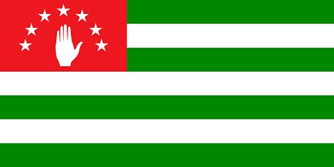 Image showing The national flag of Abkhazia