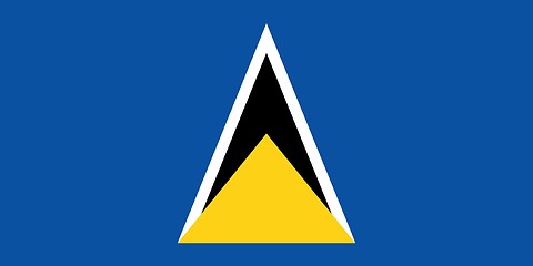 Image showing The national flag of Saint Lucia