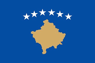 Image showing The national flag of Kosovo