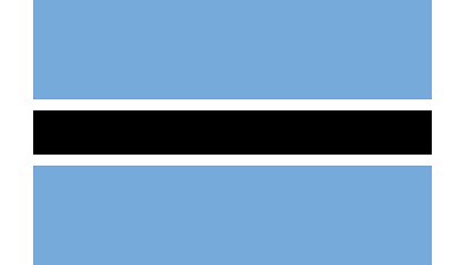 Image showing The national flag of Botswana