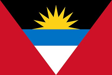 Image showing The national flag of Antigua and Barbuda