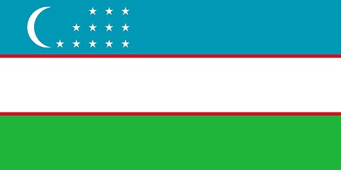 Image showing The national flag of Uzbekistan