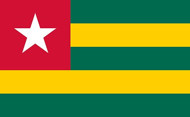 Image showing The national flag of Togo