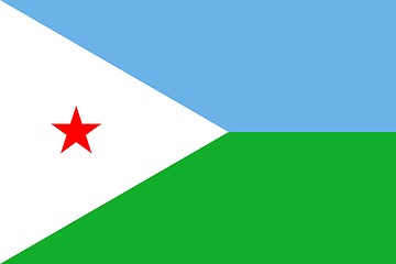 Image showing The national flag of Djibouti