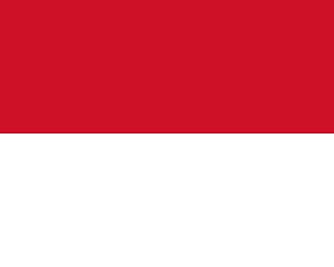 Image showing The national flag of Monaco