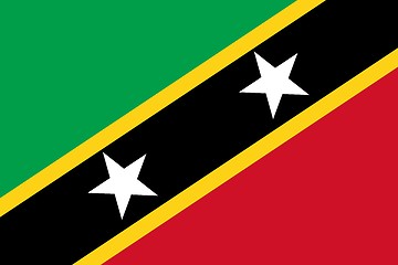 Image showing The national flag of Saint Kitts and Nevis