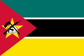 Image showing The national flag of Mozambique