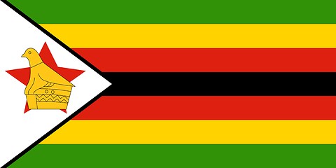 Image showing The national flag of Zimbabwe